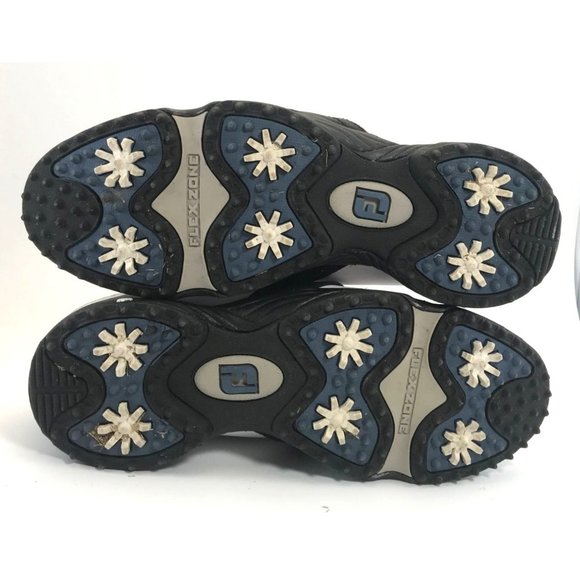 FootJoy GreenJoys Womens Sz 10M Black White 48364 Golf Shoes Soft Spike Patent - Picture 9 of 9